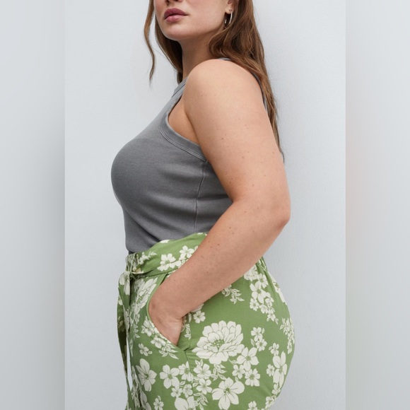 Mango Plus Size Printed Pants With Bow Detail - Picture 3 of 3